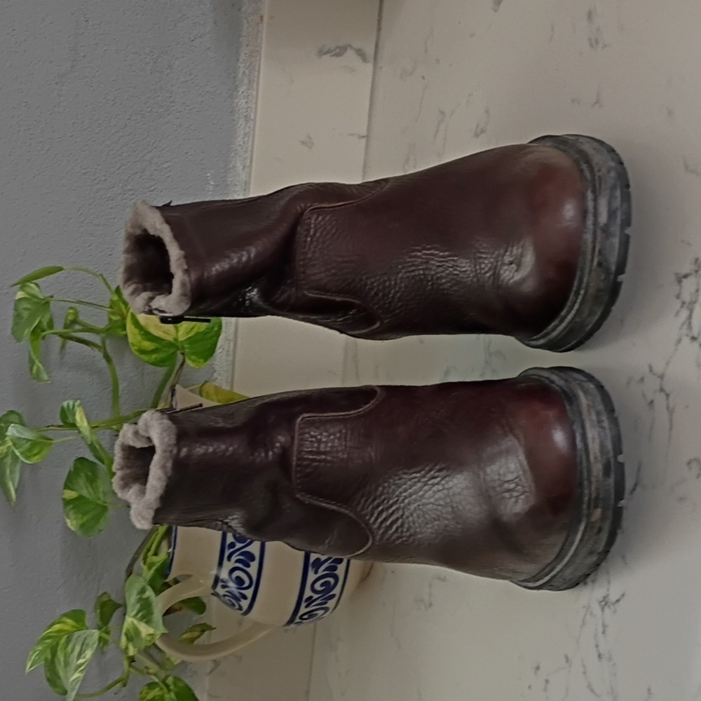 Mephisto Dark Brown Leather Boots